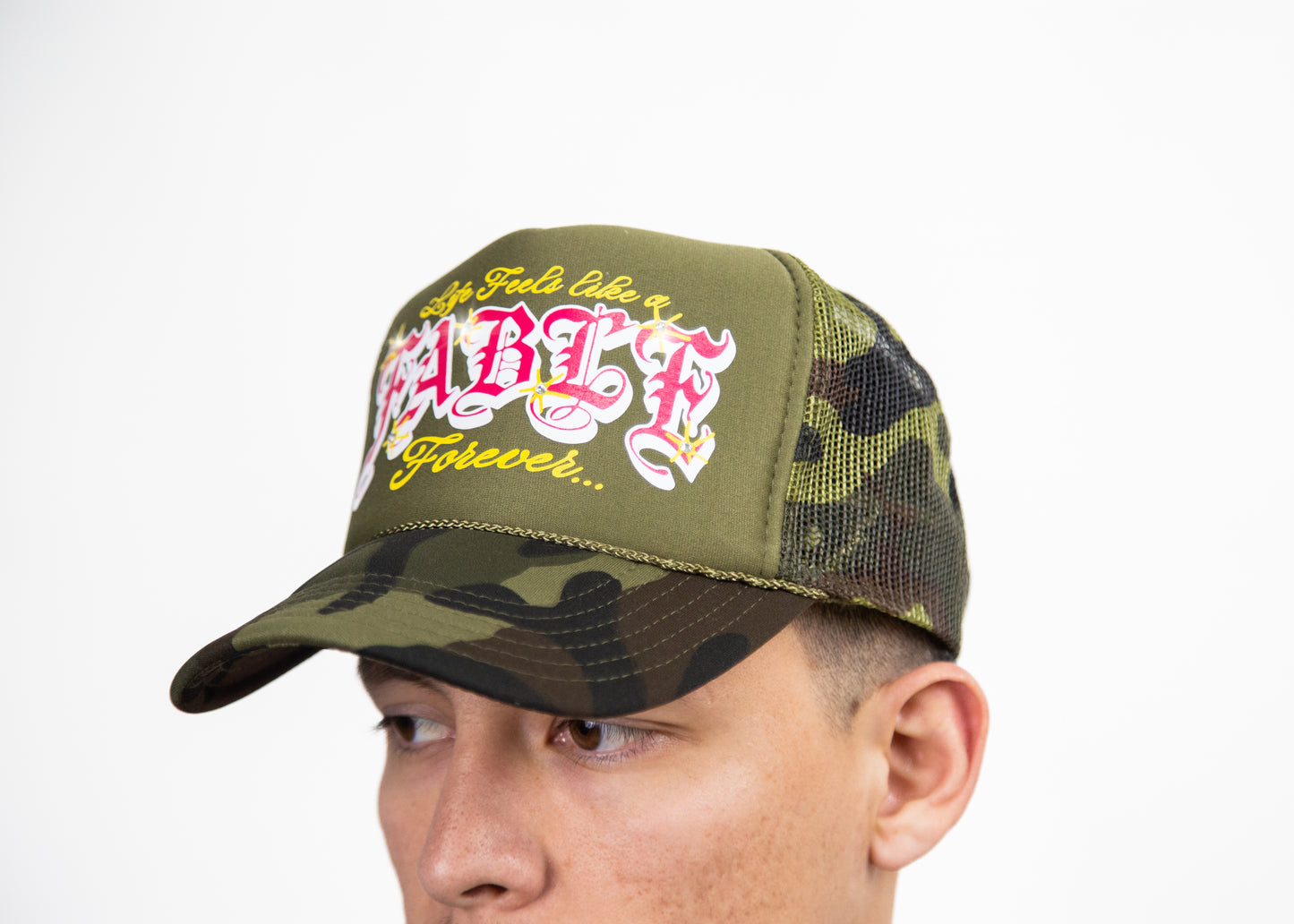 "Life feels Like a Fable" classic Graphic in new woodland camo!